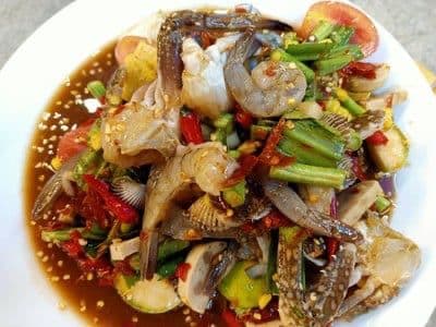 Mixed Seafood Salad Thai Style
