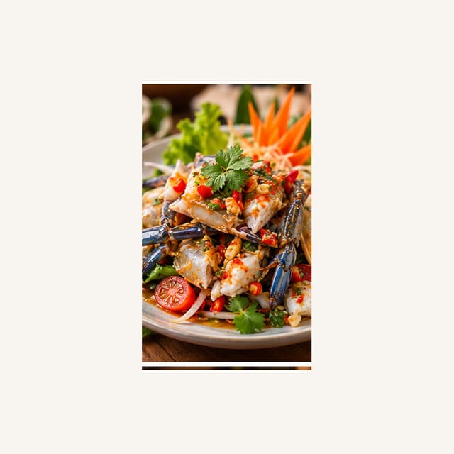 Papaya Salad with Fresh Sea Crabs