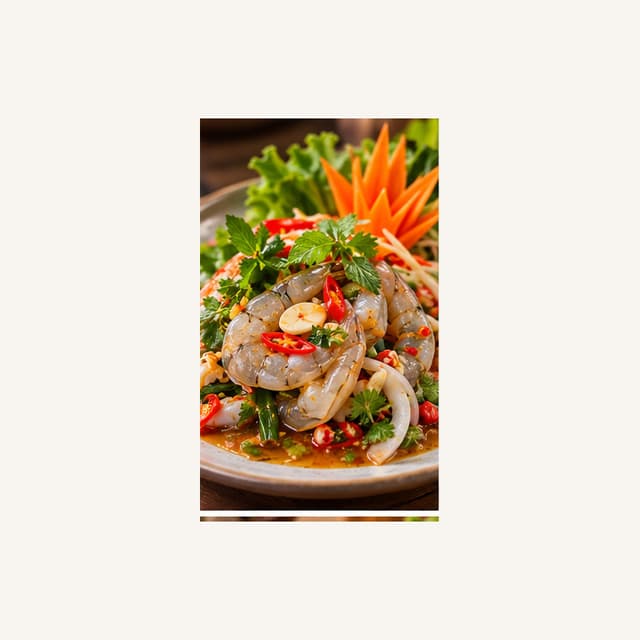 Papaya Salad with Fresh Prawns